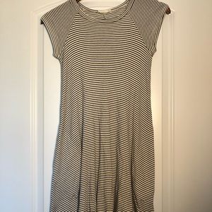 Black and Cream Striped Dress